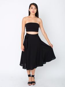 Mid Length Wrap Skirt